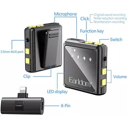 Мікрофонна радіосистема Earldom ET-MC9L Lightning Black [136098] - мініатюра 2