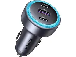 Автомобільний зарядний пристрій UGREEN EC307 30 W 1xUSB-A, 2xUSB-C Car Charger Gray (45843)
