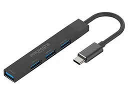USB-Хаб Promate USB Хаб на 4 порти (litehub-4.black)