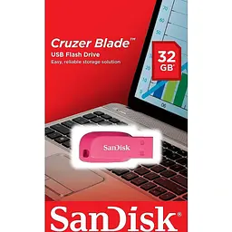 Flash SanDisk USB 2.0 Cruzer Blade 32Gb Pink - мініатюра 2