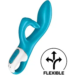 Вібратор-кролик із потрійним відростком Satisfyer Embrace me Turquoise - мініатюра 3