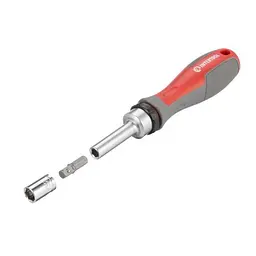 Викрутка реверсивна з храповим механізмом та комплектом насадок 31 одиниця INTERTOOL VT-3374 - мініатюра 4