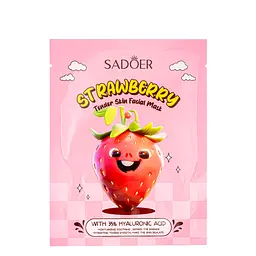 Маска для шкіри обличчя зволожуюча Sadoer Strawberry тканинна 25 g (SD33635 )