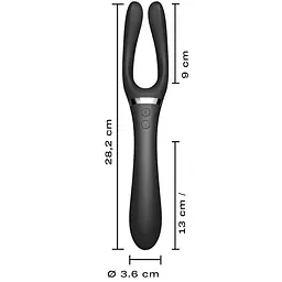 Гнучкий універсальний вібратор Dorcel Infinite Joy 28.2 см чорний - мініатюра 5