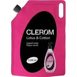 Мило рідке CLEROM 1,1л пляшка Lotus and Cotton дой-пак