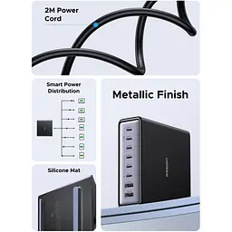 Мережевий зарядний пристрій Ugreen X766 8-Port Gan Desktop Fast Charger (55324) [158927] - мініатюра 8