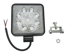 Додаткова LED фара Лідер / 110x110x50 mm / 27W / 3W x 9 / 10-30V / Ближнє світло 1 шт. - мініатюра 4
