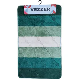 Набір килимків для ванної Vezzer Color line 60x100 та 60x50 см темно-зелений (VZC02220) - мініатюра 2
