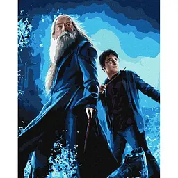 Картина по номерам с красками металлик "Harry Potter: Гарри и Дамблдор" 40х50 см