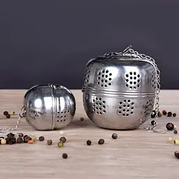 Ситечко заварник для заварювання чаю з нержавіючої сталі кулька для трав (діаметр 4 см), Kitchen Master Сріблястий 85825 - мініатюра 5