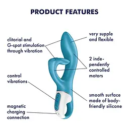 Вібратор-кролик Satisfyer Embrace Me 20.5 см бірюзовий - мініатюра 8