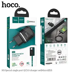 Адаптер мережевий HOCO Special FCP N3 1USB 18 W з Micro USB-кабелем білий - мініатюра 9
