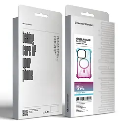 Чехол-накладка для Apple iPhone 14 Pro, Bounce, разноцветный, матовый, противоударный защитный чехол из TPU с магнитом для беспроводной зарядки, защита всего корпуса, бортик вокруг дисплея, амортизирующие вставки, ArmorStandart (ARM75250) - мініатюра 3
