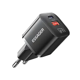 Мережевий зарядний пристрій Essager Camber 20W USB A + Type C Чорний (ECTAC-HMB01-P)
