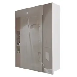Дзеркальна шафа Nautilus Eko 55 см ЕКО 550, Білий