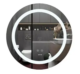 Дзеркало Mixxus PLAIN MC03-60 з LED Touch, Anti-fog, димером, регулюванням яскравості (MI6662) - мініатюра 1