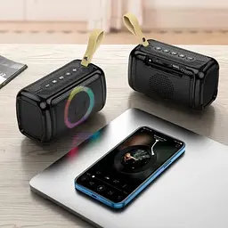 Портативна колонка XPRO BR17 5Вт USB AUX FM Bluetooth чорна (ЦУ-00033703) - мініатюра 4