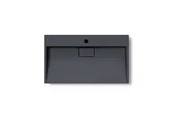 Умивальник VBI Este підвісний з отвором під змішувач 80x46 см black VBI-019915 - мініатюра 3