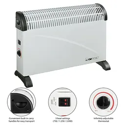 Конвекційний обігрівач Clatronic KH 3077 - мініатюра 3