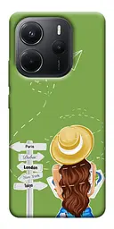 Чохол Demsky Travel girl для Xiaomi Redmi Note 14 4G (Int. version)