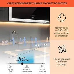 Острівна витяжка Klarstein Chandelier XL (10033108) - мініатюра 3