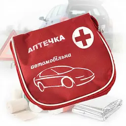 Аптечка автомобільна АМА-1 до 9 чоловік Сумка 180 x 160 мм Червона Master Avto