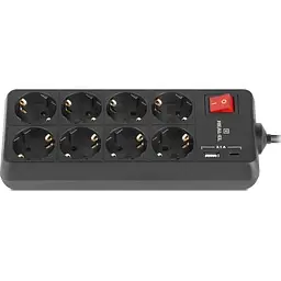 Мережевий фільтр живлення REAL-EL RS-PROTECT 805 1.8m, black (EL122300042) - мініатюра 5