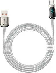 Кабель Baseus Display Fast Charging Cable USB to Type-C 5A 1m CATSK-02 White