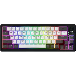 Клавіатура Hator Skyfall 65 Pro Aurum Vanila Silent RGB Wireless/Bluetooth/USB UA Grey/Black (HTK4160UA)