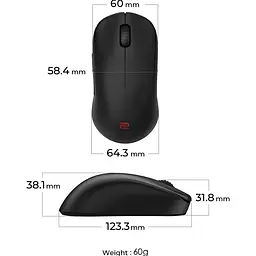 Миша Zowie U2-DW Black (9H.N4PBE.A2E) [143170] - мініатюра 8