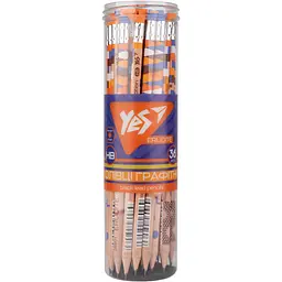 Олівець чорнографітний YES Erudite Collection Erudite Collection шестигранний з гумкою 36 шт. (280621) - мініатюра 3