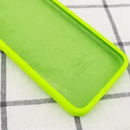 Чохол Silk Square Full Camera Protective (AA) NO LOGO для Apple iPhone 11 (6.1") Салатовий / Neon green - мініатюра 3