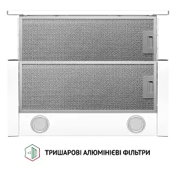 Витяжка телескопічна Perfelli TL 6212 WH 700 LED - мініатюра 7