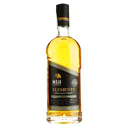 Віскі M&H Elements Peated Single Malt Whisky 46% 0.7 л в подарунковій коробці - мініатюра 2