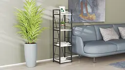 Етажерка 4/34 Ferrum-decor Серії Коннект 120x34x28 чорний ДСП Білий 16мм (FRD-104272) - мініатюра 2