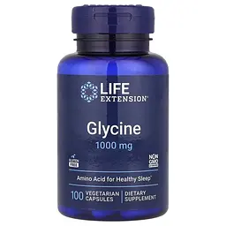 Гліцин Life Extension Glycine 1000 mg, 100 вегакапсул