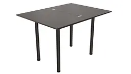 Обідній стіл-формер розкладний Берта Ferrum-decor 750x1200x900 Чорний метал ДСП Венге Магія 16 мм (FRD-105592)