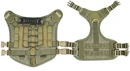 Шлейка для собак Vest, тактичний жилет з ручкою і системою MOLLE, регульований, Зелений М - мініатюра 3