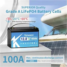 Акумулятор Kepworth LiFePO4 12V (12.8V/180Ah/2160Wh) (KW-12-180) [113736] - мініатюра 5