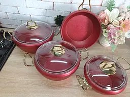 Набір посуду O.M.S.Collection 3058G Red 7 предметів - мініатюра 2
