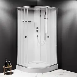 Душовий бокс AM.PM X-Joy 100x100 1/4 кола прозоре скло хром матовий W94C-401-100MT - мініатюра 3