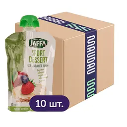 Упаковка смузи Jaffa Sport Dessert Pouch Банан-яблоко-черника-клубника-злаки 1.2 кг (120 г х 10 шт.)