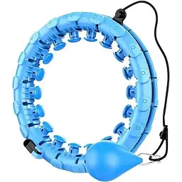 Хула-хуп для схуднення живота з вантажем Intelligent hulahoop Синій, масажний обруч для талії - мініатюра 9