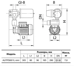 Насосна станція NPO AUTPS60/1L mini - мініатюра 4