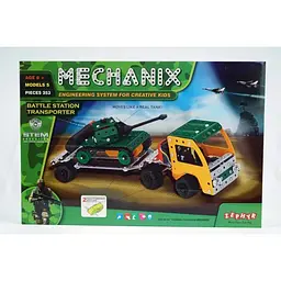 Металевий конструктор з електромотором Zephyr "MECHANIX" Тягач (353елм/5мод)