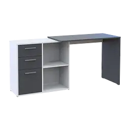 Офісний стіл Doros T8 Білий/Графіт 100х83х75 (41516125) - мініатюра 5