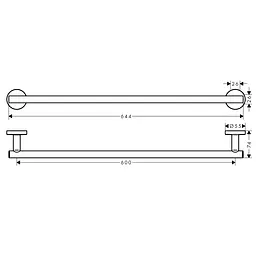 Тримач для рушника Hansgrohe Logis 41716000 Хром - мініатюра 2