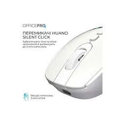Мишка OfficePro M520W Wireless/Bluetooth White (M520W) - мініатюра 9