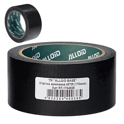 Alloid Base. Скотч армований посилений 170мкм (чорний) 48мм*25м
