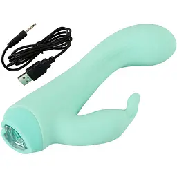 Мінівібратор-кролик Cuties Mini Vibrator Green - мініатюра 6